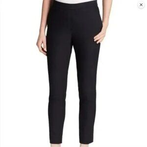 Theory Leandre Black Stretch Pull On Straight Leg Pants Size 4 #2047